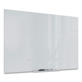U Brands 3975U00-01 35 x 23 Floating Glass Dry Erase Board - White