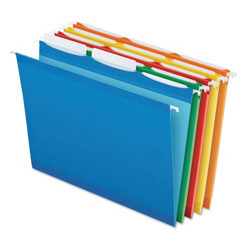Pendaflex 42621 Ready-Tab 1/3-Cut Tabs Colored Reinforced Hanging Letter Folders - Assorted File Folder Colors (25/Box)