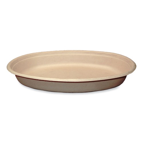 Bowls and Plates | World Centric BO-SC-UBB-LFP 32 oz 9.7 x 5.3 x 1.6 Fiber Paper Burrito Bowls - Natural (300/Carton) image number 0