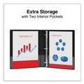 Binders | Universal UNV20741PK 11 x 8.5 1 in. Capacity Slant D-Ring View Binder, 3 Rings - Black (12/Carton) image number 10