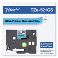 Tapes | Brother P-Touch TZE521CS 0.35 in. x 26.2 ft. TZe Laminated Removable Label Tapes - Black on Blue image number 3