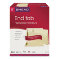 File Folders | Smead 34115 End Tab 11-pt Manila 2-Fastener Folders with Reinforced Straight Tabs - Letter Size/Manila Exterior (50/Box) image number 3