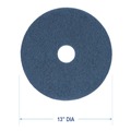 Cleaning & Janitorial Accessories | Boardwalk BWK4013BLU 13 in. Diameter Scrubbing Floor Pads - Blue (5/Carton) image number 2