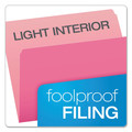 File Folders | Pendaflex 152 PIN Letter Size Straight Tabs Colored File Folders - Pink/Light Pink (100/Box) image number 2
