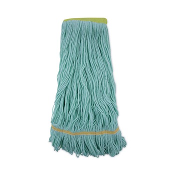 Boardwalk BWK1200XLCT Ecomop Looped-End Recycled Fibers Mop Head - Extra Large, Green (12/Carton)