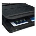 File Folders | Samsill 15540 11 in. x 13 1/2 in. 2-Part 1 in. Cap Leather Multi-Ring Zippered Portfolio - Black image number 3