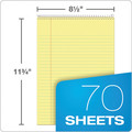 Notebooks & Pads | TOPS 63621 (70) Canary-Yellow 8.5 in. x 11.75 in. Sheets Wide/Legal Rule Docket Ruled Wirebound Pad with Cover - Blue Cover image number 1