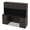 Office Desks & Workstations | Alera ALEVA287215ES Valencia Series 70.63 in. x 15 in. x 35.38 in. Hutch with Doors - Espresso image number 4