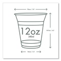 Cups and Lids | Vegware R360Y-G 12 oz. 96-Series Compostable Cold Cup - Clear/Green (1000/Carton) image number 5