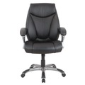 Office Chairs | Alera ALEFD41B19 18.62 in. to 22.56 in. Seat Height Fulford Bonded Leather High-Back Managers Chair Supports 275 lbs. - Black Seat/Back, Silver Base image number 2