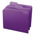 File Folders | Smead 13043 1/3-Cut Tabs Assorted Letter Size 0.75 in. Expansion Colored File Folders - Purple (100/Box) image number 5