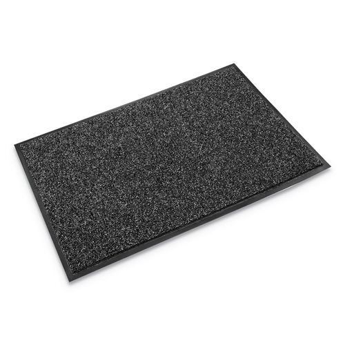 Just Launched | Crown CS 0046GY 48 in. x 72 in. Cross-Over Indoor/Outdoor Olefin/Poly Wiper and Scraper Mat - Gray image number 0