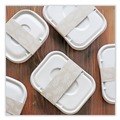 Food Trays, Containers, and Lids | World Centric TR-SC-60-LFP 60 oz 7.5 in. x 9.8 in. x 2.7 in. Paper Fiber Containers - Natural (400/Carton) image number 1