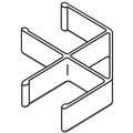 HON | HON HBV-QC90.Q Verse Quick Connect 90 Degree Connecting Hardware - Gray (1-Pair) image number 1