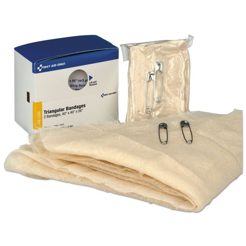 Bandages | First Aid Only FAE-5100 40 in. x 40 in.x 56 in. Triangular Bandages Refill for SmartCompliance Gen Business Cabinet (2/Box) image number 0