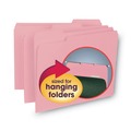 File Folders | Smead 10263 0.75 in. Expansion Interior File Folders - Pink/Letter Size (100/Box) image number 2