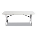 Clearance Center | Alera 65600 72 in. x 30 in. x 29 in. Square Edge Resin Rectangular Folding Table - Platinum image number 2