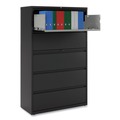 Office Filing Cabinets & Shelves | Alera 25513 42 in. x 18.63 in. x 67.63 in. 5 Legal/Letter/A4/A5 Size Lateral File Drawers - Black image number 5