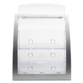 Desk Shelves | Deflecto 693745 11.25 in. x 6.94 in. x 13.31 in. 3-Tier Literature Holder - Leaflet Size, Silver image number 1