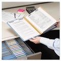 File Folders | Smead 14094 8 SafeSHIELD Fasteners 3 in. Expansion 3 Dividers Letter Size Pressboard Top Tab Classification Folders - Blue (10/Box) image number 5
