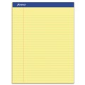 Notebooks & Pads | Ampad 20-220 8.5 in. x 11.75 in. Wide/Legal Ruled Perforated Writing Pads - Canary Yellow (1-Dozen) image number 0