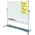 Easels | MasterVision QR5507 70.8 in. x 47.2 in. Board 80 in. Tall Aluminum Frame Horizontal Orientation Revolver Easel - White/Silver image number 3