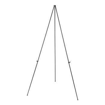 EASELS | Universal UNV43029 Instant Setup 15 in. - 61 in. Steel Foldaway Easel - Black