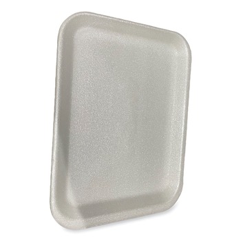 GEN 4SWH 9.5 in. x 7.25 in. x 0.5 in. No. 4S Foam Meat Trays - White (500/Carton)
