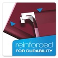 Just Launched | Pendaflex 04152 1/5 BUR 1/5-Cut Tabs Colored Reinforced Hanging Letter Folders - Burgundy (25/Box) image number 1