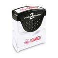 Stamps & Stamp Supplies | ACCUSTAMP2 035605 1.63 in. x 0.5 in. SCANNED Pre-Inked Shutter Stamp - Red image number 0