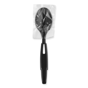 Dixie SSWPT5 SmartStock Wrapped Heavyweight Cutlery Teaspoons Refill - Black (960/Carton)