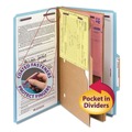 Just Launched | Smead 19081 Pressboard Six-Section Top Tab Classification Folders - Legal, Blue (10/Box) image number 2