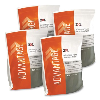 CLEANERS AND CHEMICALS | 2XL TXL L36 1-Ply 6 x 8 Gym Wipes Advantage - Unscented/White (4/Carton)