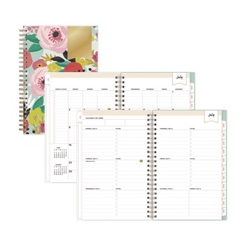 Blue Sky BLS137900 8 in. x 5 in. 12-Month (Jul 2025-Jun 2026) Day Designer Secret Garden Mint Weekly/Monthly Notes Planner