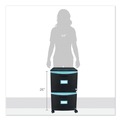 Office Filing Cabinets & Shelves | Storex 61315U01C 2 Legal/letter-Size File Drawers 14.75 in. x 18.25 in. x 26 in. Two-Drawer Mobile Filing Cabinet - Black/Teal image number 7