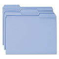 File Folders | Smead 12034 0.75 in. Expansion Reinforced 1/3-Cut Top Tab Colored File Folders - Letter Size/Blue (100/Box) image number 2