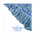 Mops | Boardwalk BWK903BL Loop-End Cotton with Scrub Pad Mop Head - Large (12/Carton) image number 4