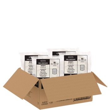 Dart 9FBRP3 9 in. Diameter 3-Compartment ProPlanet Seal Compostable Fiber Dinnerware Plate - Natural (500/Carton)