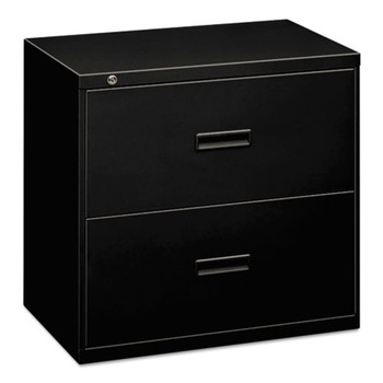 HON H482.L.P 400 Series 36 in. x 18 in. x 28 in. 2 Legal/Letter Size Lateral File Drawers - Black