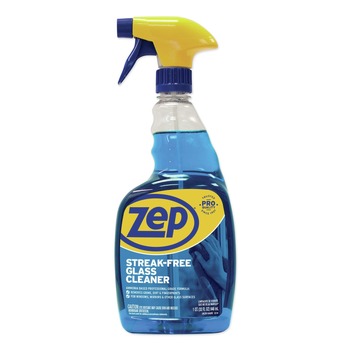 Zep Commercial ZU112032 32 oz Spray Bottle Streak-Free Glass Cleaner - Pleasant Scent