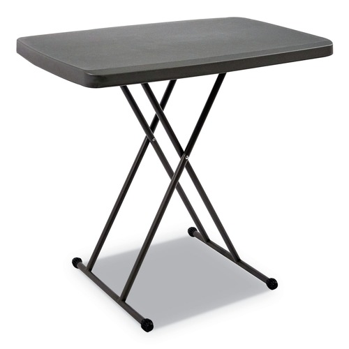 Just Launched | Iceberg 65491 IndestrucTable 30 in. x 20 in. x 25 in. - 28 in. Classic Personal Folding Table - Charcoal image number 0