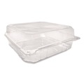 Food Trays, Containers, and Lids | Karat FP-HC99PET-1C PET Plastic Hinged Container 9 x 9 x 3.6 Clear Plastic 100/Pack 2 Packs/Carton image number 1