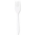  | Dart F6BW Style Setter Mediumweight Plastic Forks - White (1000/Carton) image number 2