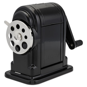 PENS PENCILS AND MARKERS | X-ACTO 1001 Ranger 55 3.25 in. x 6 in. x 5.5 in. Manually-Powered Classroom Manual Pencil Sharpener - Black