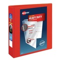 Binders | Avery 79225 11 in. x 8.5 in. DuraHinge 3-Ring Heavy-Duty View Binder with 2 in. Capacity - Red (6/Carton) image number 0