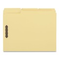 File Folders | Universal UNV13524 1/3 Cut Tab Letter Size Deluxe Reinforced Top Tab Folders with Fasteners - Yellow (50/Box) image number 1