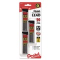 Pencils | Pentel C25BPHB3-K6 0.5 mm Super Hi-Polymer HB Lead Refills - Black (90/Pack) image number 0