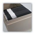 File Folders | Smead 64062 1/5 Cut Tab Letter Size Colored Hanging File Folders - Black (25/Box) image number 2