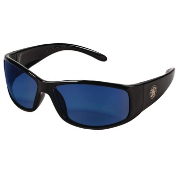 Ansell 21307 3016314 Elite Safety Glasses - Black Frame, Blue Mirror Polycarbonate Lens (12/Carton)
