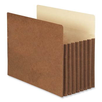 FILE JACKETS AND SLEEVES | Smead 73395 7 in. Expansion Redrope Tuff Pocket Drop-Front File Pockets with Fully Lined Gussets - Letter, Redrope (5/Box)